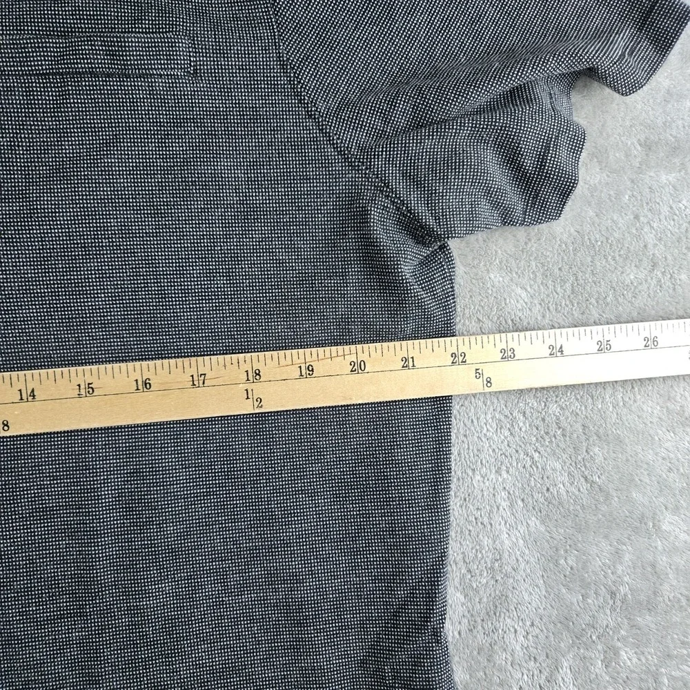 Banana Republic Dress Polo Shirt Mens XL Black Birdseye Short Sleeve Casual Work